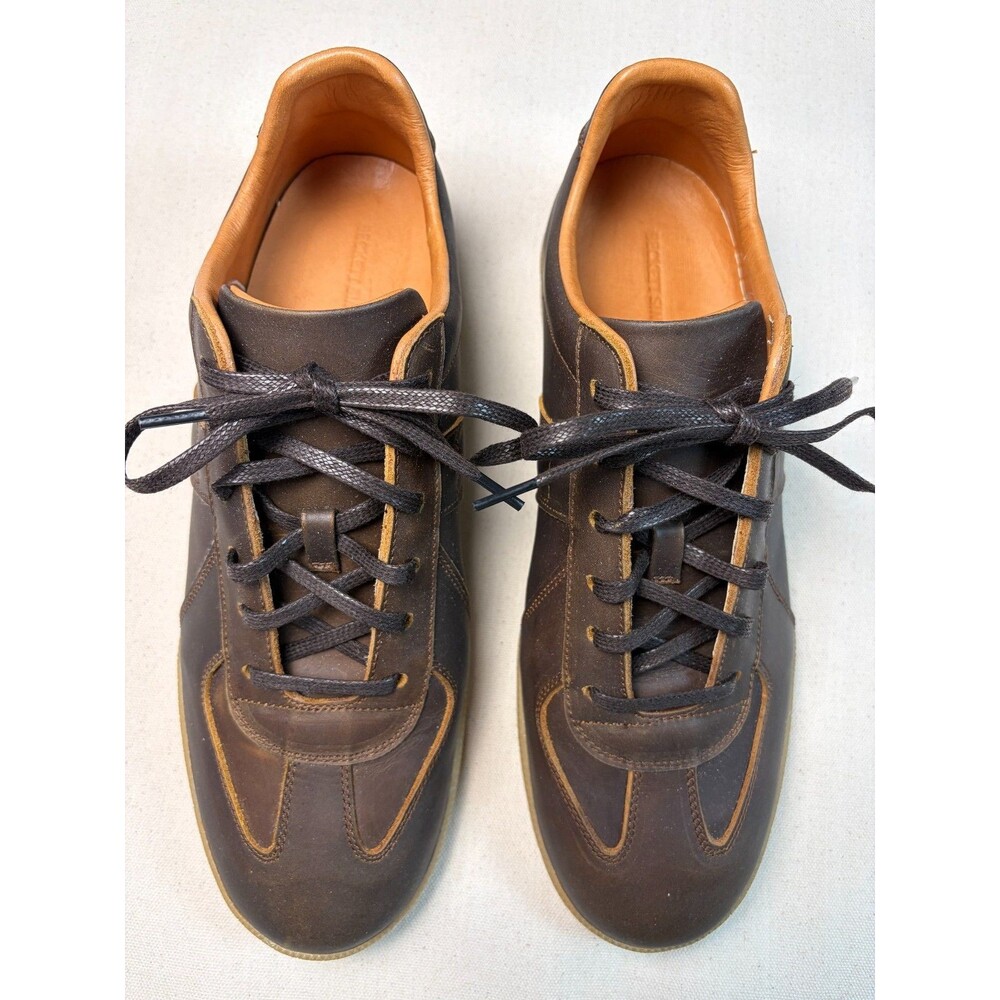 Beckett Simonon Morgen Trainers Men’s 11 Brown Leather Gum Sole Sneakers